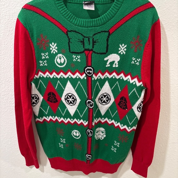 Officially Licensed Star Wars Ugly Christmas Sweater Men's Size S - Picture 4 of 8